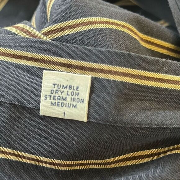 Vintage Ralph Lauren Crest Shield Shirt Mens XXL Blue Navy Gold Striped Blaire - Picture 6 of 7